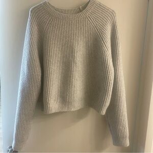 Crew neck Ribbed Knit Sweater